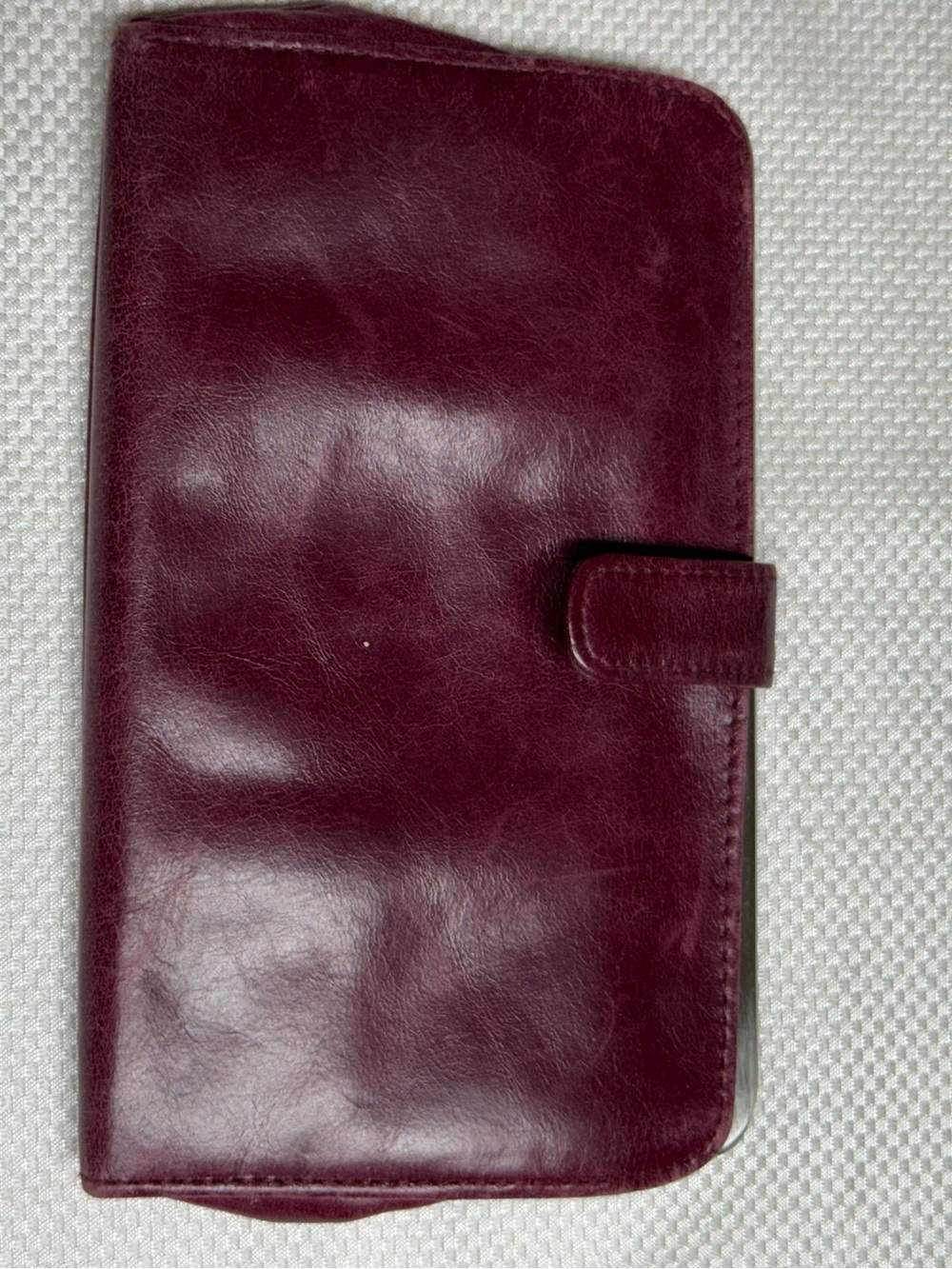 HOBO Plum and Cream Swirl Frame Wristlet Clutch